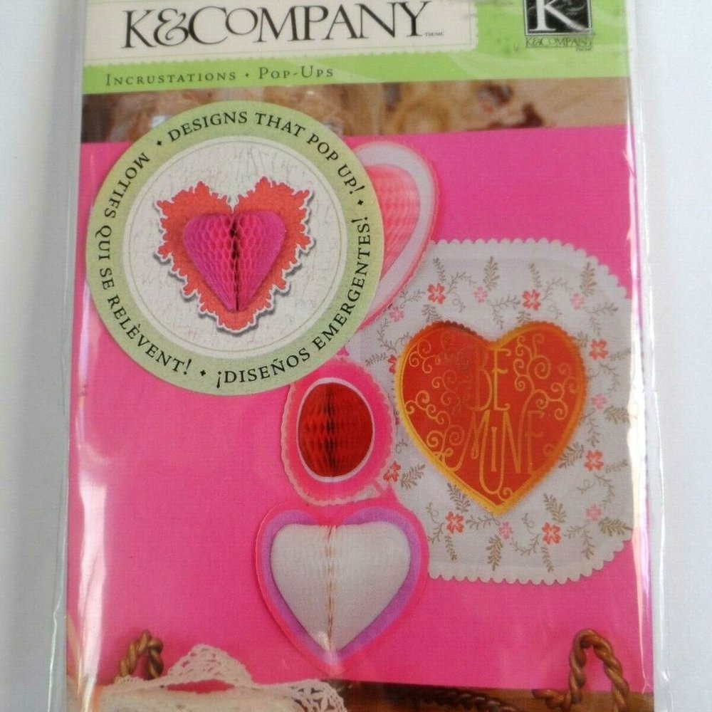 K&Company Honeycomb Pop-Ups Stickers for Scrapbooking, Cupid
